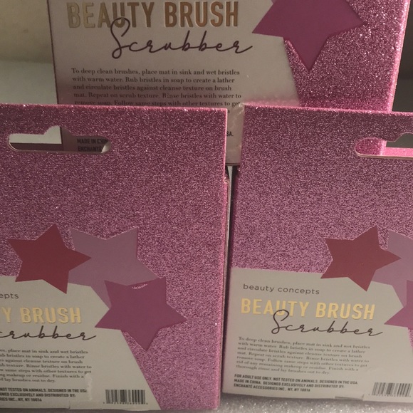 3 X BEAUTY CONCEPTS PINK STAR BRUSH SCRUBBER LOT - Picture 6 of 6